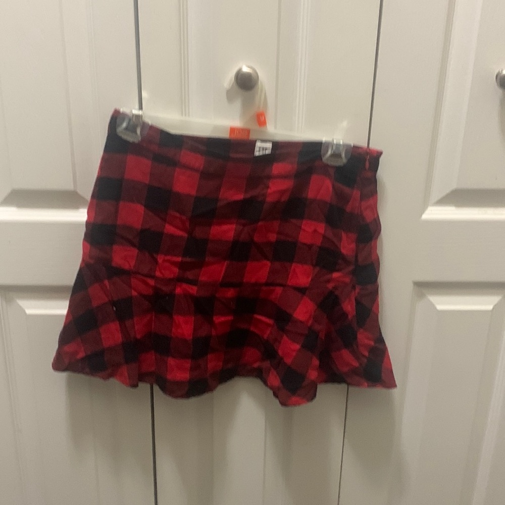 GAP buffalo plaid skirt